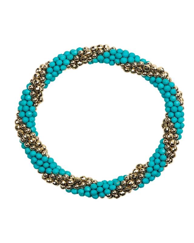 14k Gold and Turquoise Bracelet